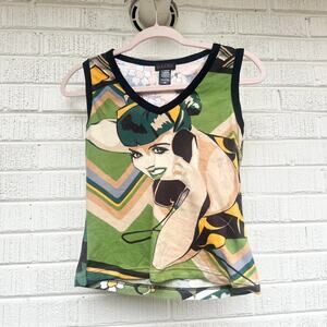 Hayes Vintage Y2K Retro Pin Up Girl Graphic Tank Top